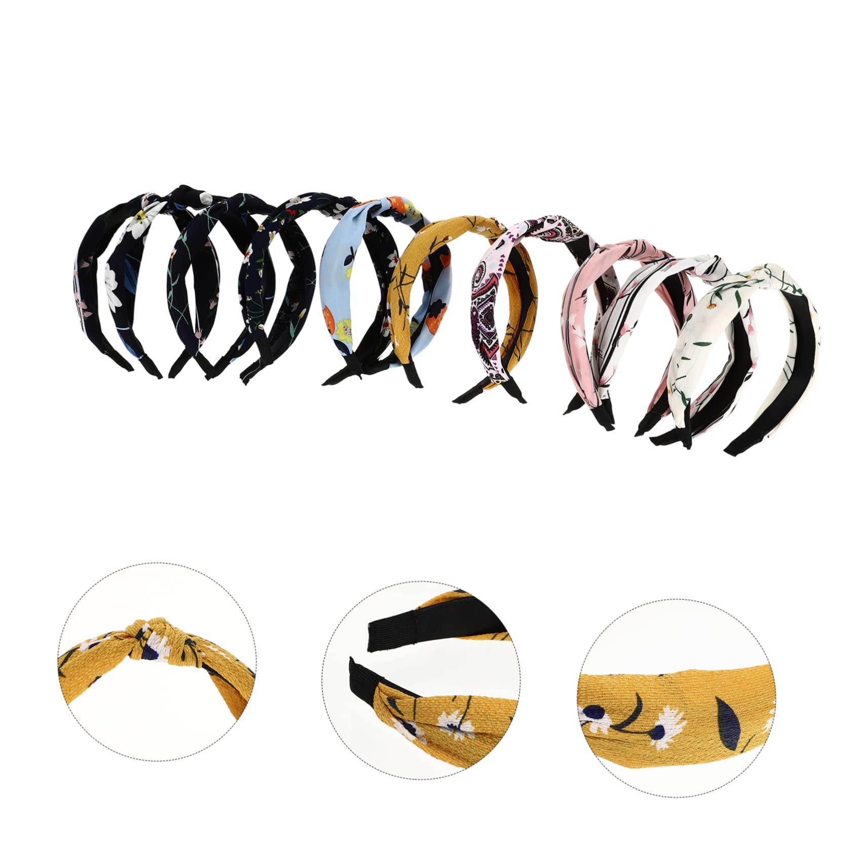 Cerchietto Chioma in Stoffa, Set da 10 Pezzi, Stile Semplice | Make Up e Yoga, Delicato ed Elastico, Riutilizzabile, Design Chic e Decorativo Stile Casuale