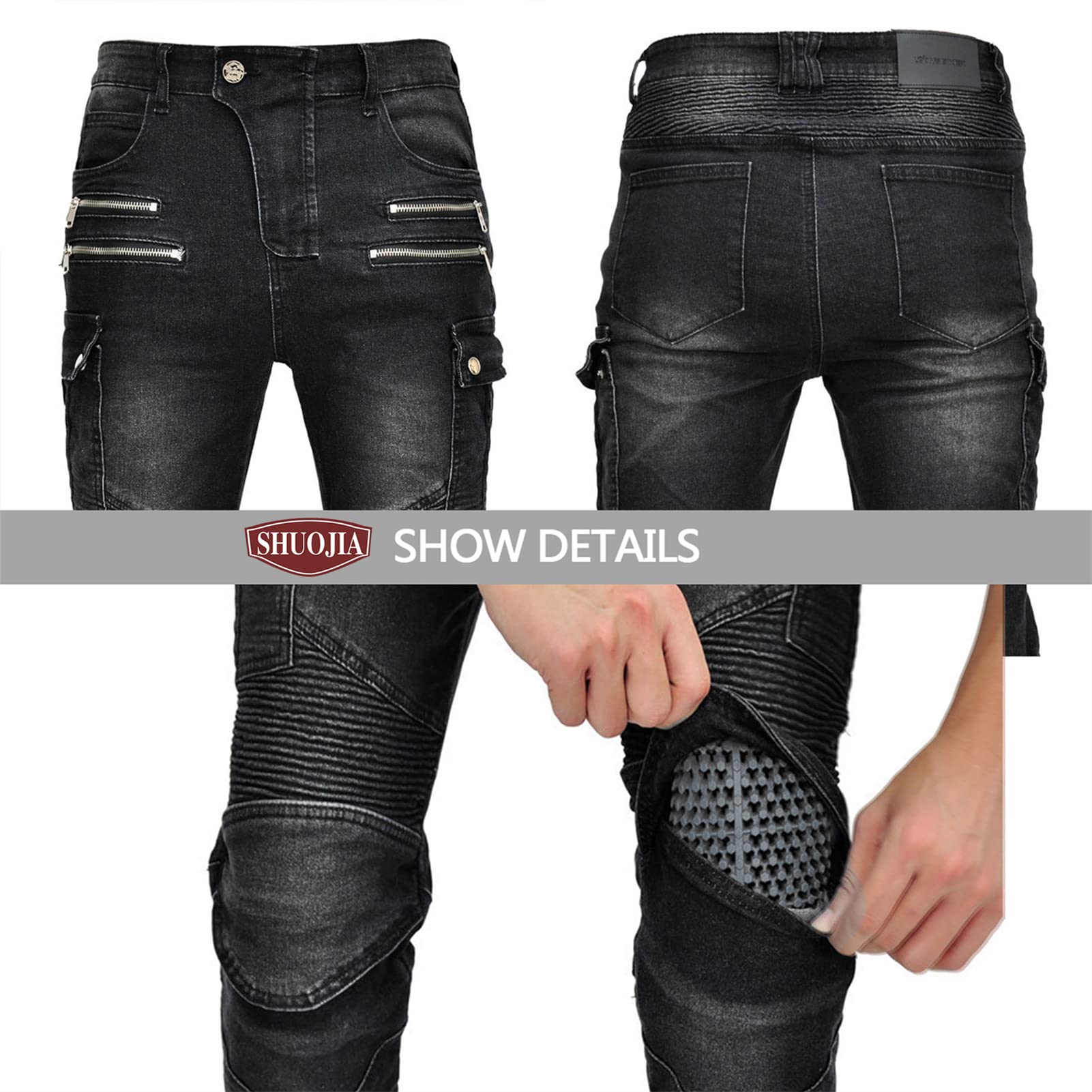 Motorradjeans Für Männer Und Frauen, Motorradhosen Motorradjeans Sportliche Motorrad Hose Mit Protektoren Motorradhose