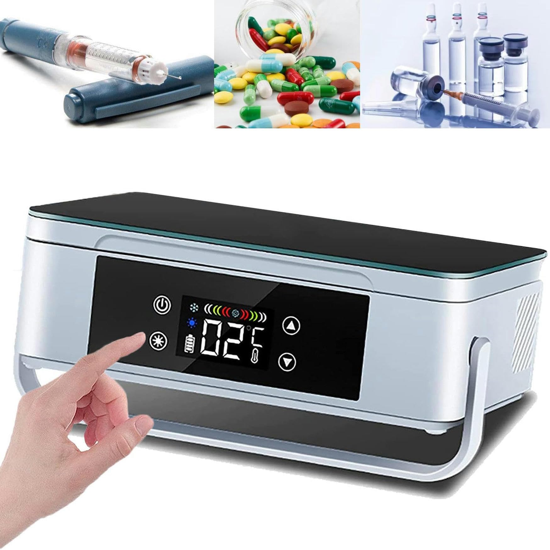 Réfrigérateur à insuline portable contre la chaleur double chargeur