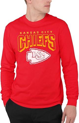 Junk Food NFL - Kansas City Chiefs Bold Logo Adult LS T-Shirt Red