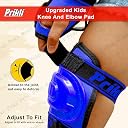 PRIKLI Kids Protective Gear Set with Helmet (Blue) – 4 in 1 Exclusive Skating Safety Kit with Knee Pads, Elbow Pads & Wrist Guards for Cycling, Skateboard & Scooter Riding for Boys Girls Age 5–12 gallery image