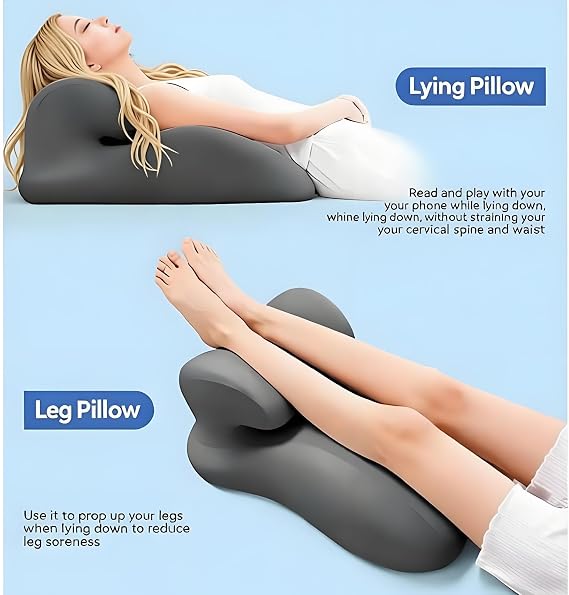 Wedge Intimacy Pillow for Couples Memory Foam Lift, Spine/Hip Alignment