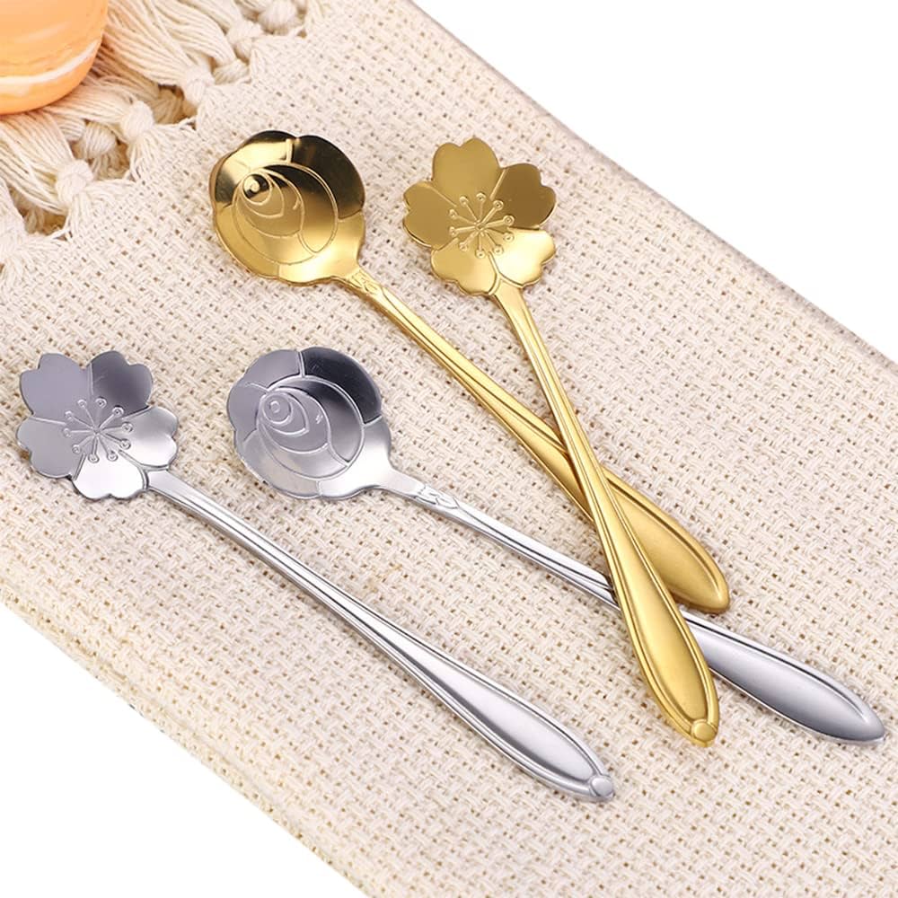 Set 20 Cucchiai Da Fiori In Acciaio - Per Caffè, Tè E Dessert - Foto 2