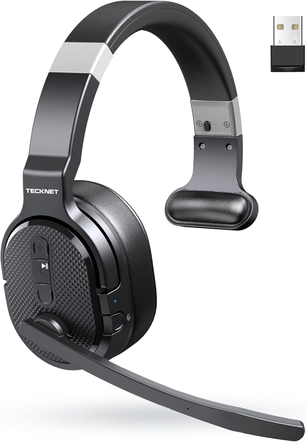 Trucker Bluetooth Headset, OverEar 80h AI Noise