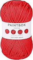 Vista 16 de Paintbox Yarns Hilo Aran 100% Algodón 1.76oz (50g), 93 Yardas (85m) - Lana Peinada Vino Tinto para Ganchillo o Tejer - Suave, Ligero para Suéteres
