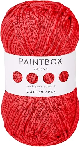 Miniatura 16 de Paintbox Yarns Hilo Aran 100% Algodón 1.76oz (50g), 93 Yardas (85m) - Lana Peinada Vino Tinto para Ganchillo o Tejer - Suave, Ligero para Suéteres