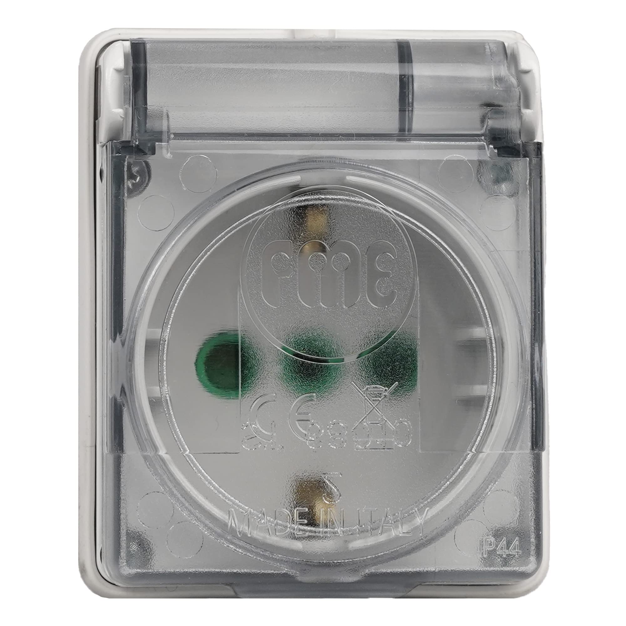 WOLFPACK LINEA PROFESIONAL - Adaptador Industrial Cetac Schuko Simple 2p Con Tapa
