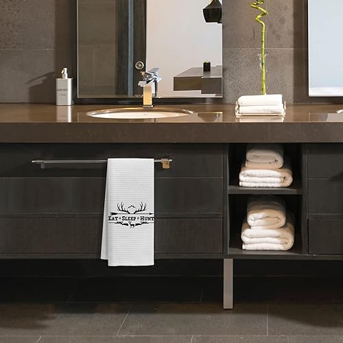 Miniatura 3 de Voatok Toalla de baño con cita de caza de ciervos, regalos para amantes de la caza, regalos de cazadores