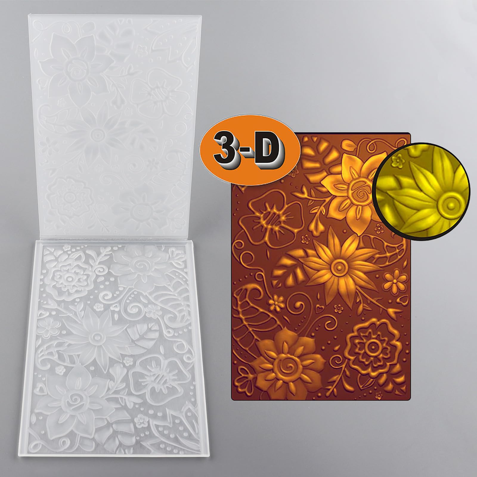 9Pcs Classeur de gaufrage Plastique, Dossiers de Gaufrage, 9 otifs