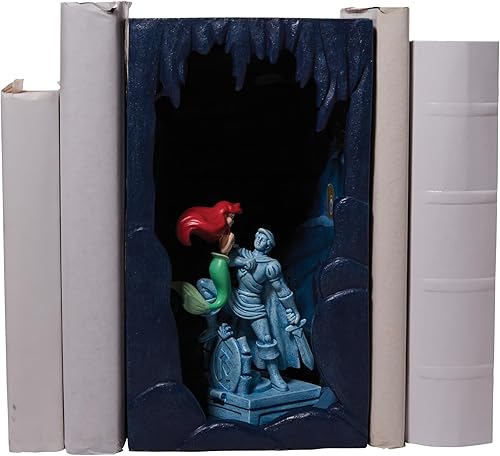 Miniatura 3 de Enesco Disney Showcase - Soporte para libros iluminado de la gruta secreta de Ariel's Secret Grotto, pintada a mano, hecha a mano, coleccionable,