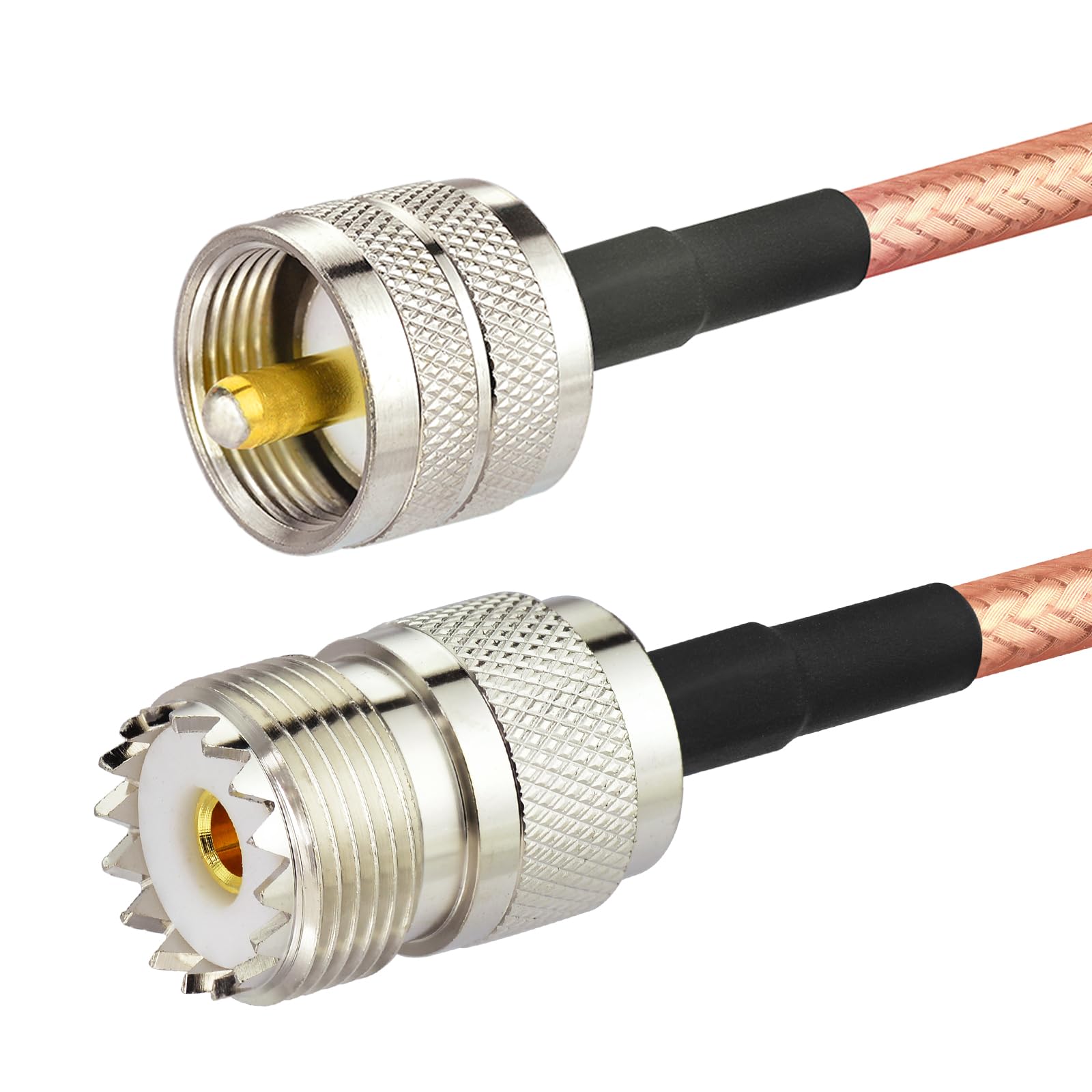 Superbat Câble Coaxial RG400 UHF PL259 Mâle vers SO239 Femelle 6m 50 Ohms