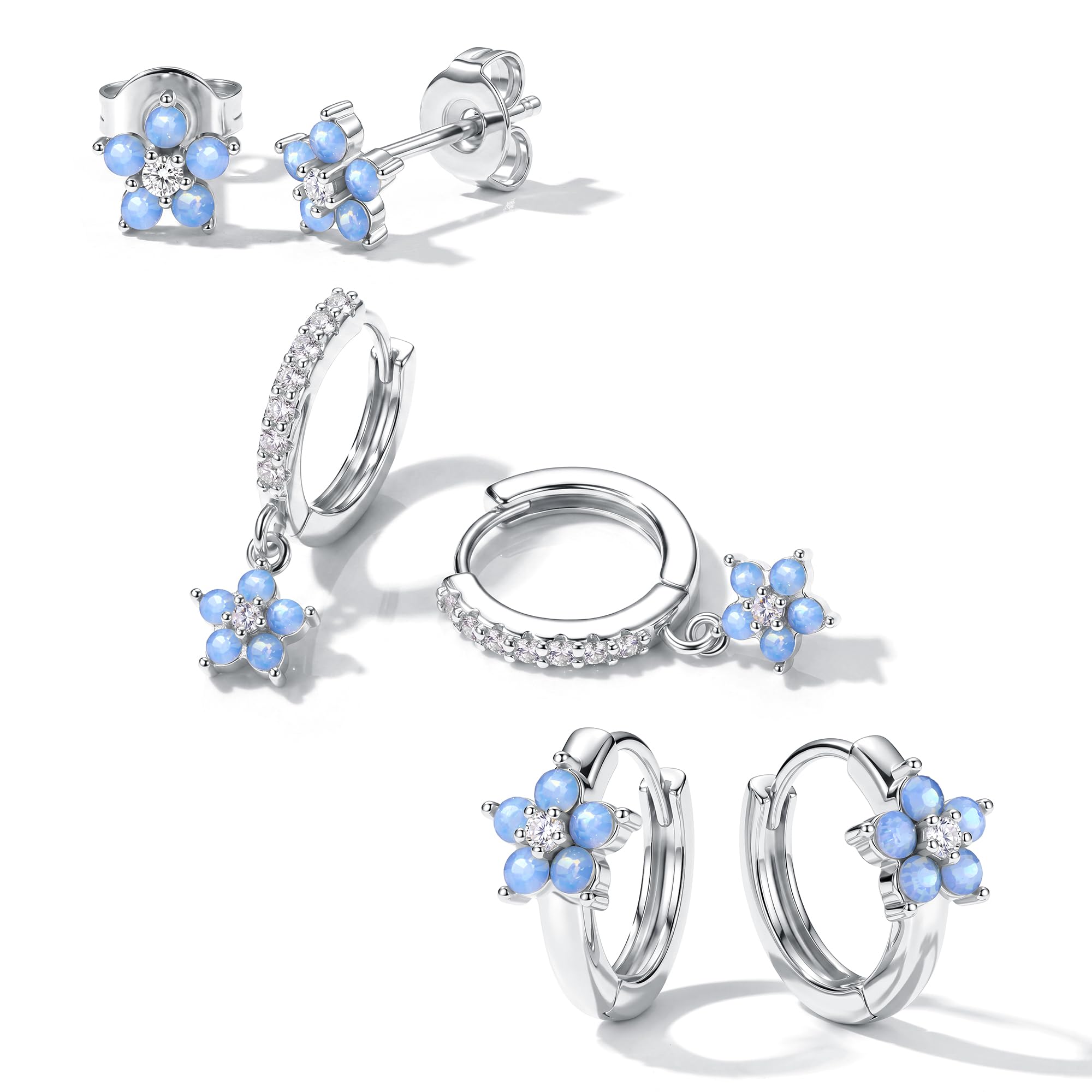 Chriscoco 3 Paia Orecchini Donna Oro Placcato 14K Acciaio Chirurgico Piccoli Orecchini Cerchio Argento Anallergici Set Piercing Orecchio