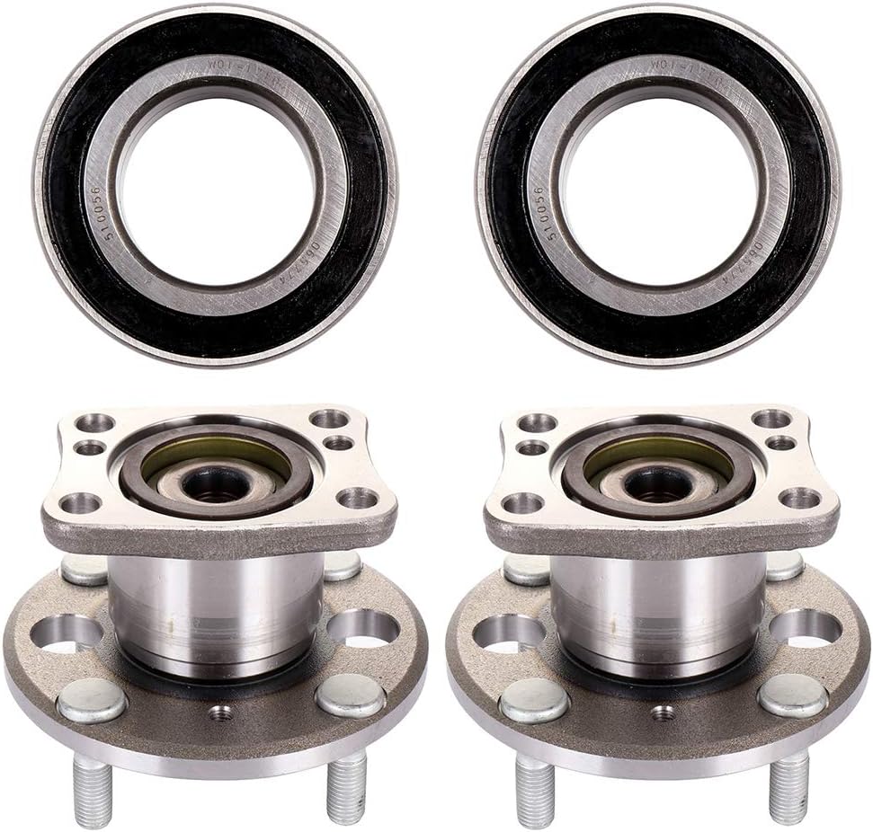 SCITOO 510056-P 4PC Front&Rear 4 Front Rear Wheel Hub Bearing for 2011-2012 for Ford Fiesta 1.6L