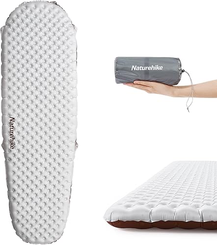 Miniatura 1 de Naturehike Colchoneta inflable para dormir ultraligera con aislamiento R5.8, 3.2 pulgadas de grosor para acampar, senderismo, escalada con bolsa