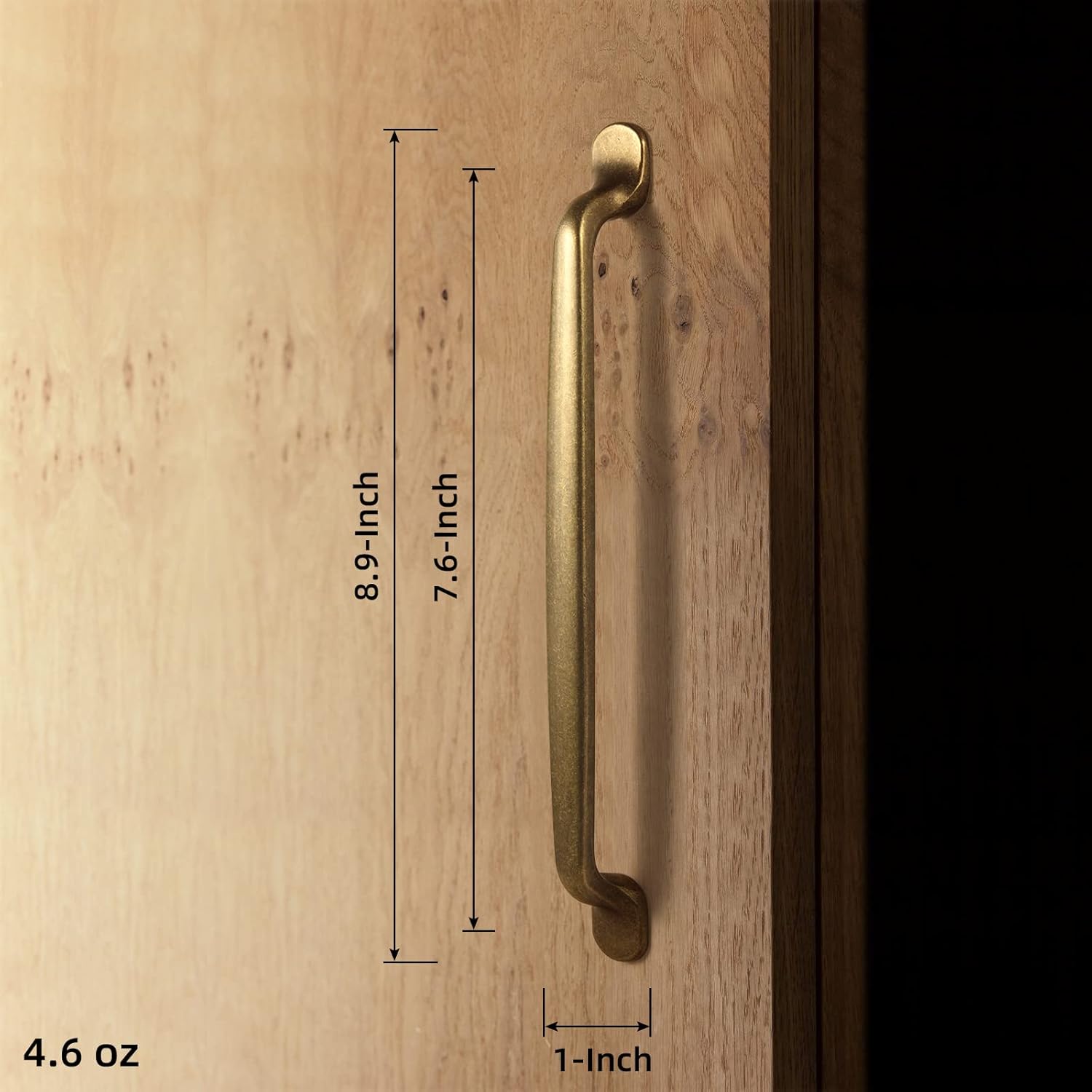 Goo-Ki 6 Pack Antique Brass 7.6-Inch(192mm) Center to Center Arch Cabinet Pulls Drawer Handles Zinc Alloy Mid-Century Modern Hardware for Kitchen and Bathroom Cupboard