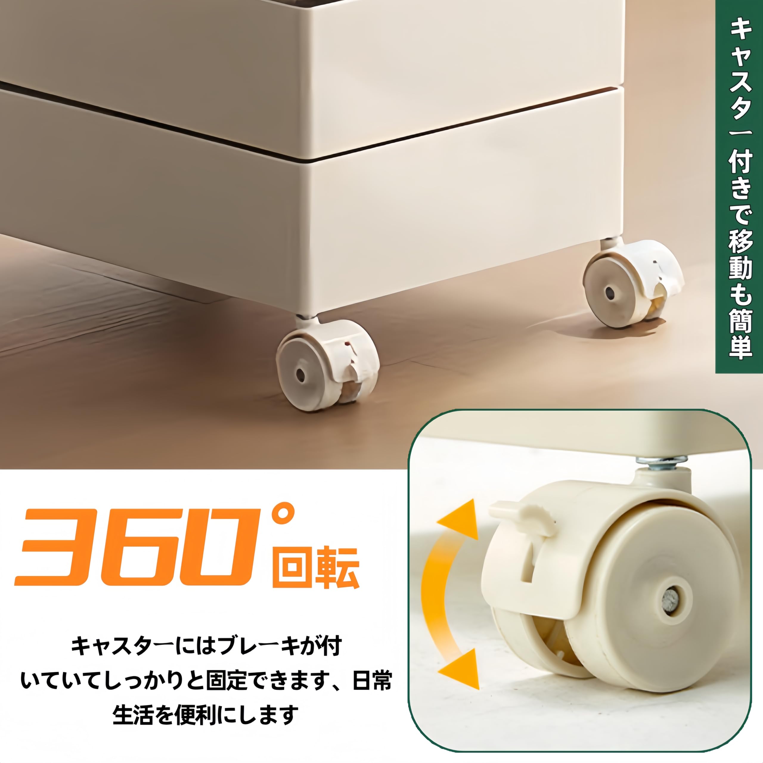 Amazon.co.jp: TUIYIDUO 収納キャビネット 360°コンテナ 回転引き出し