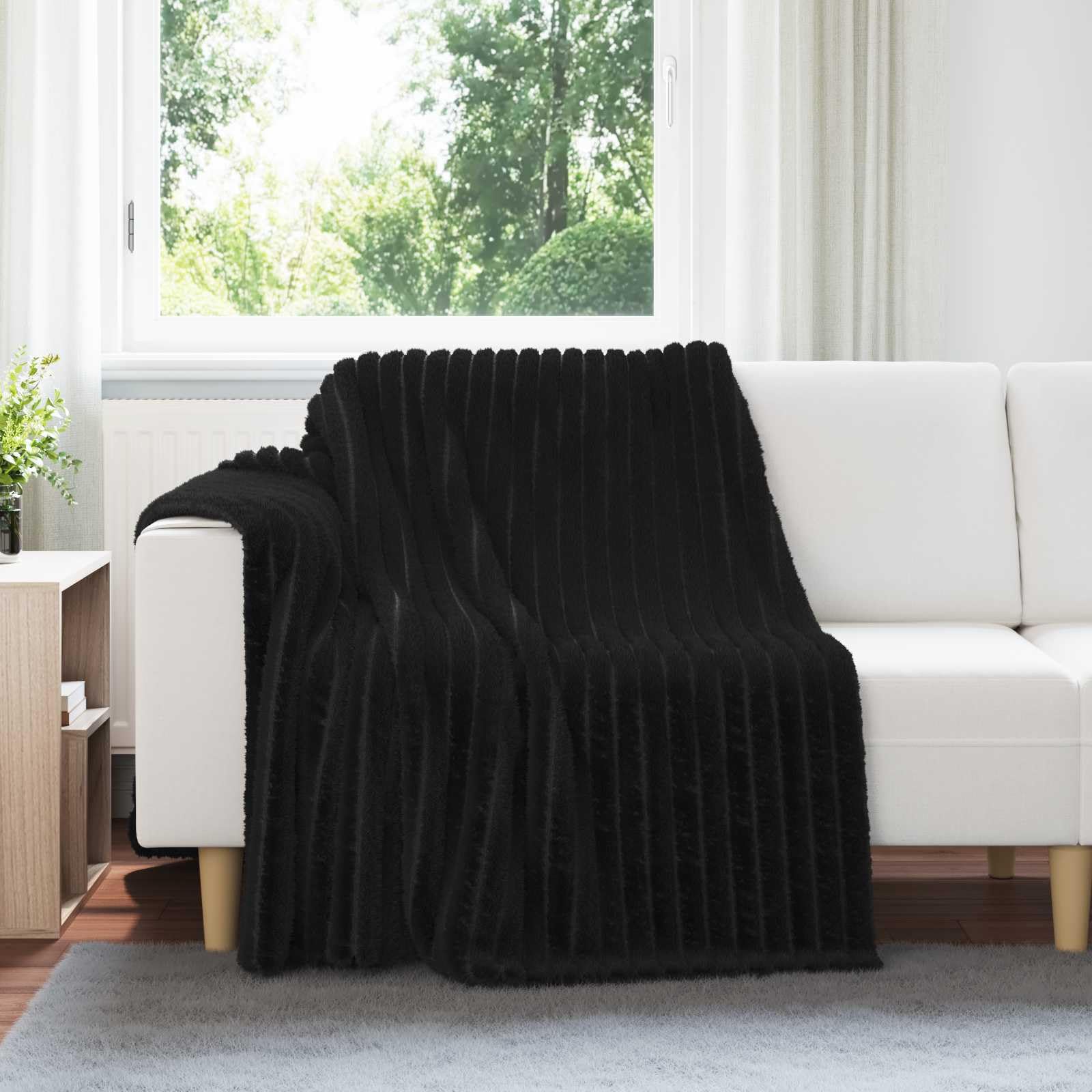 Couverture douce en tissu polaire léger 260g facile à laver pour canapé