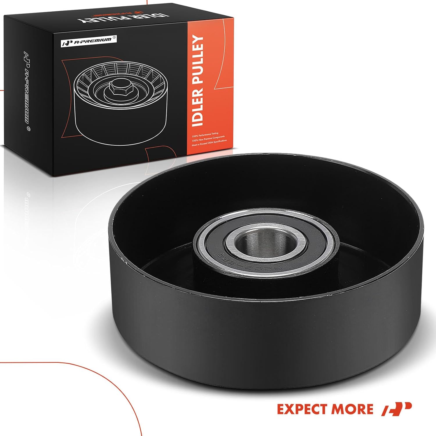 A-Premium Belt Idler Pulley Compatible with Honda & Jeep & Chevrolet & Toyota & GMC & Mazda & Dodge & Buick & Acura & Lexus & Cadillac & Isuzu & Jaguar & Lincoln & Mercury & Oldsmobile & Pontiac