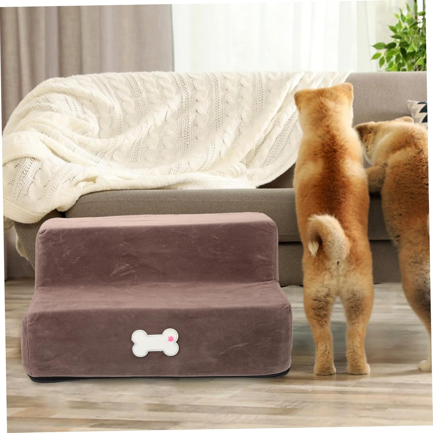 UPKOCH Pet Ladder for Dog and Cat Non-Slip Safety Stairs for Elderly Small Pets