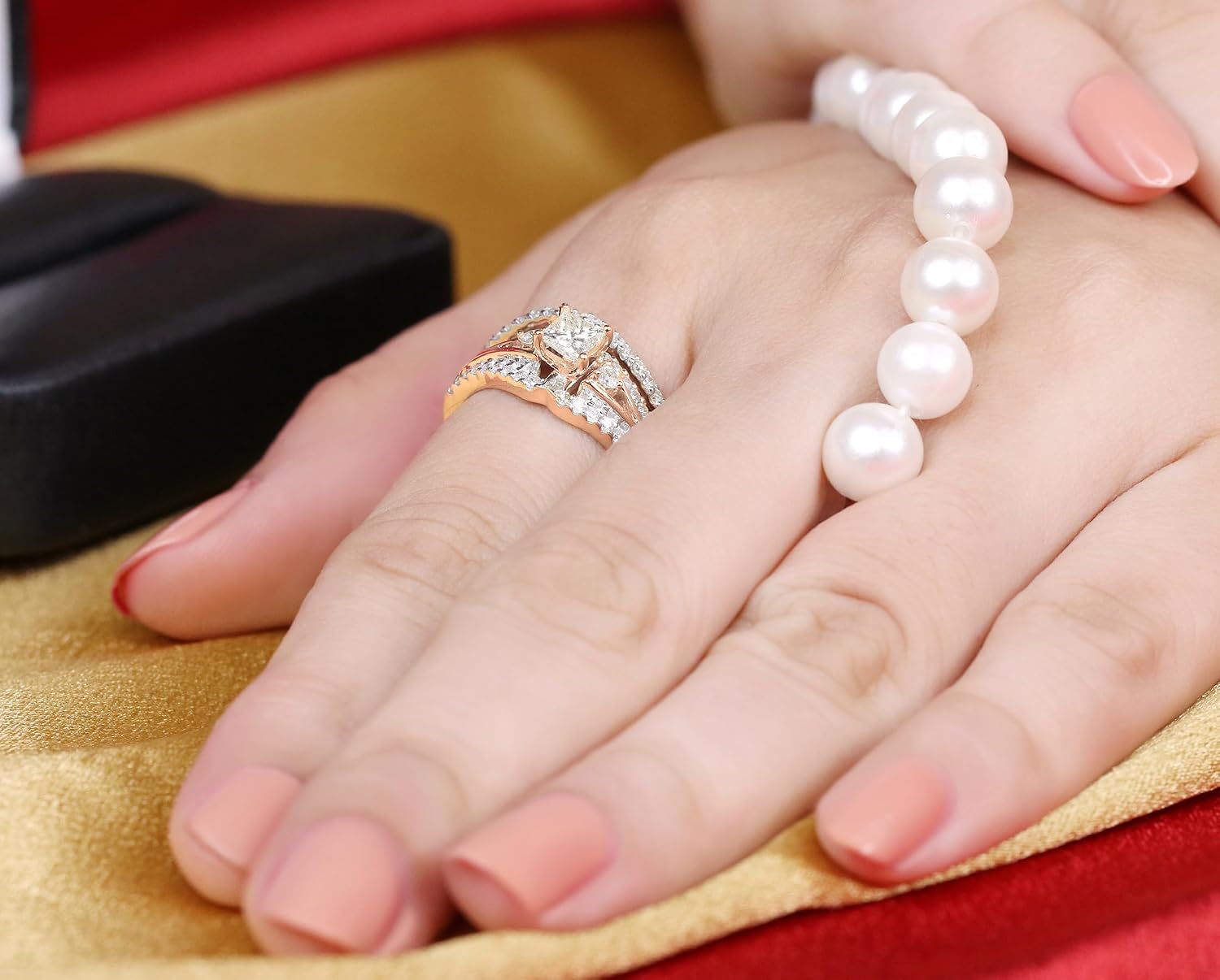 Dazzlingrock Princess Women Bridal Engagement Ring Set image 2