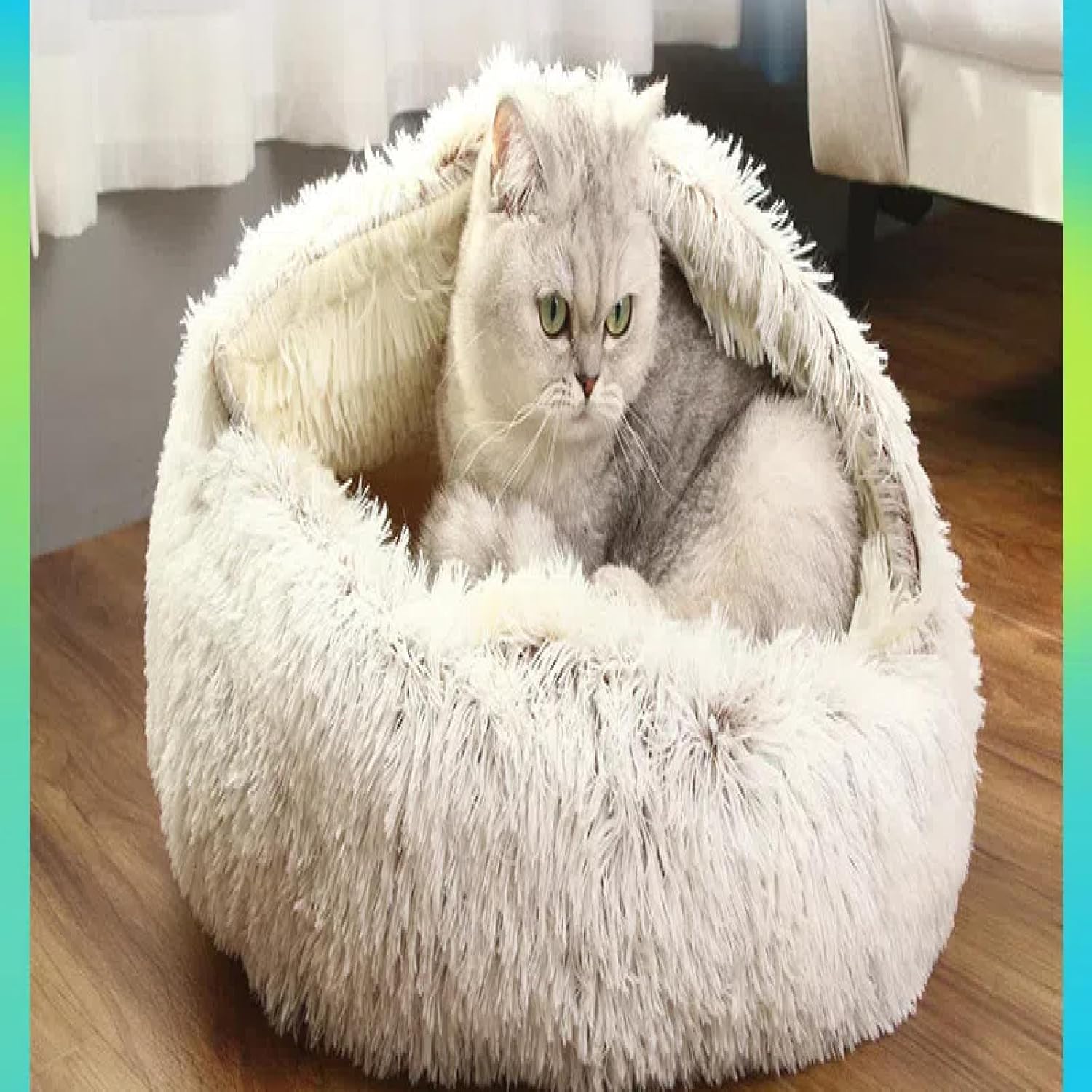 Autumn and Winter Warm Shell semi-Enclosed Round cat Kennel pet cat Bed semi-Enclosed Kennel Dog Bed Enclosed cat Kennel