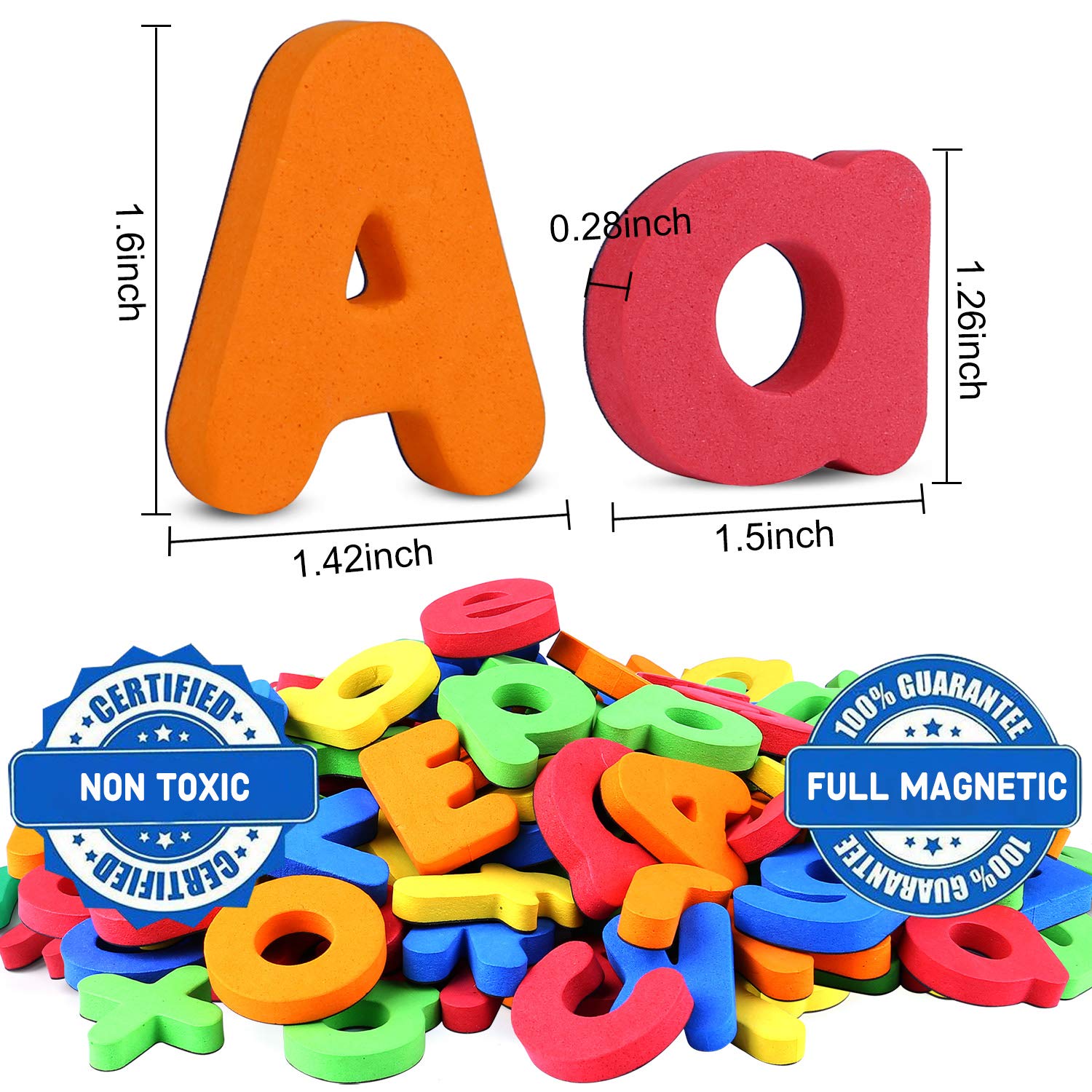 GINMIC Letters and Numbers with Easel for Kids/Toddlers, Whiteboard