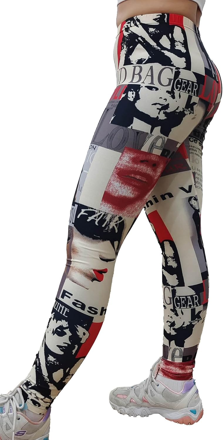 acdiac Women's Fashion Print Leggings Yoga Pants Cartoon Patterns One Size for Fitness Jogging Gymnastics