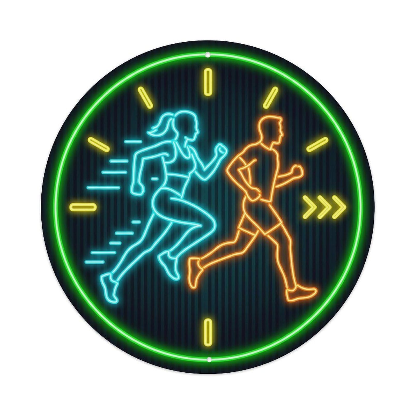 Vintage Faux Neon Gym Retro Bodybuilding Cadence Metal Tin Sign