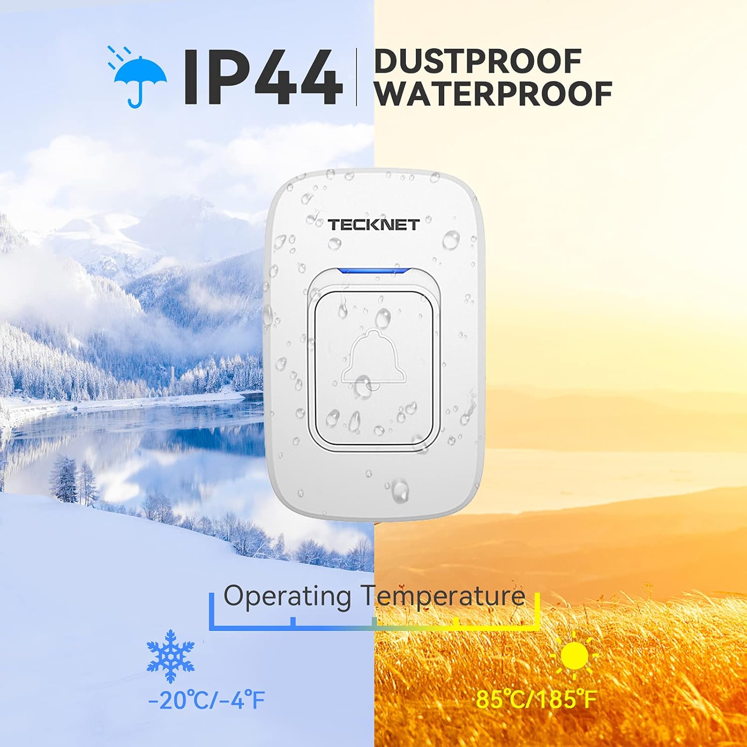 TECKNET Wireless Doorbell Durability Features