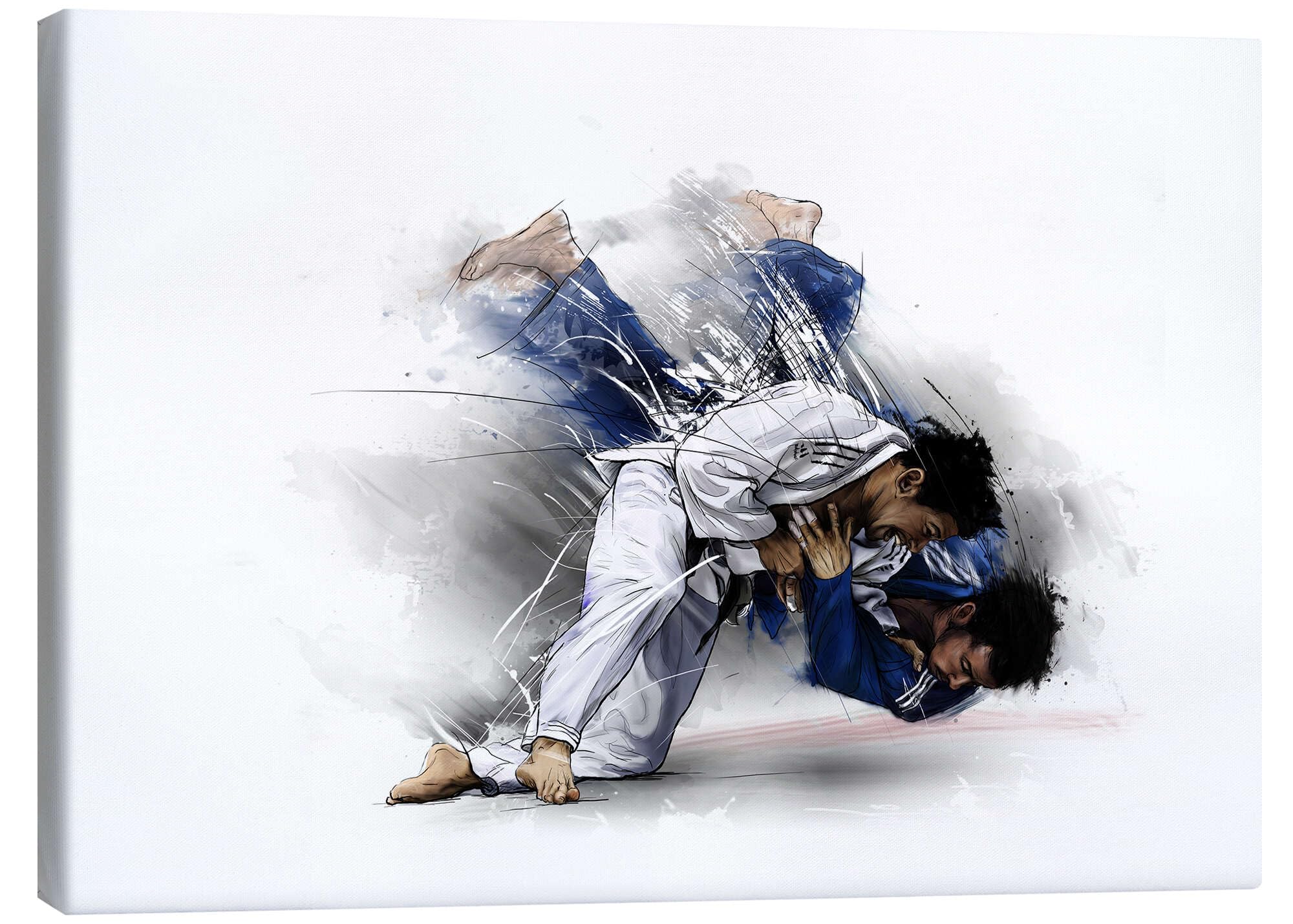 Posterlounge Judo Stampa su tela | 80 x 60 cm di Tompico Quadri Decorazione per pareti