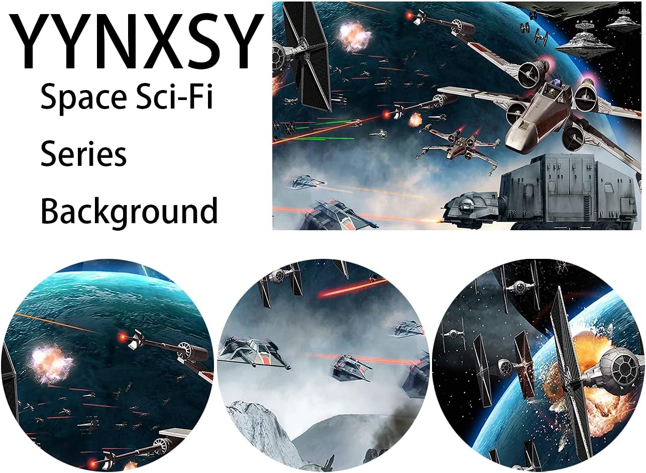 YYNXSY 7X5FT Spaceship Interior Science Fiction Series backdrops with Earth Background Window View Spaceship Photography Background Space Station Children's Room Decoration Photo Shooting YY-2002