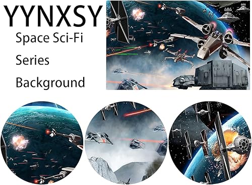 Miniatura 3 de YYNXSY Fondos de la serie de ciencia ficción interior de la nave espacial de 7 x 5 pies con fondo de la Tierra Vista de ventana de la nave espacial