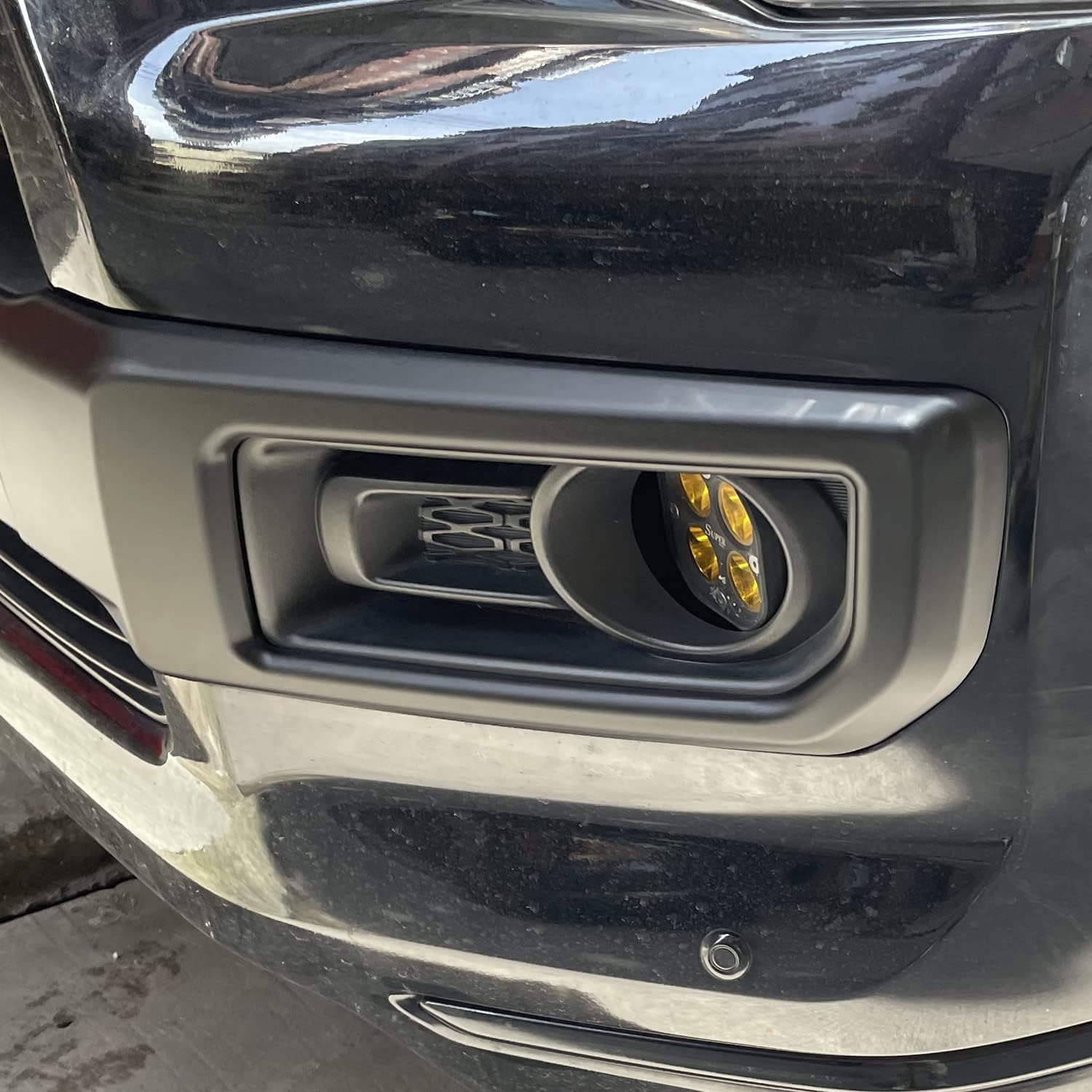 for Toyota 4Runner Limited 2014-2023 Matte Black Front Bumper Lid Molding Cover Trim 3pcs Car Accessories