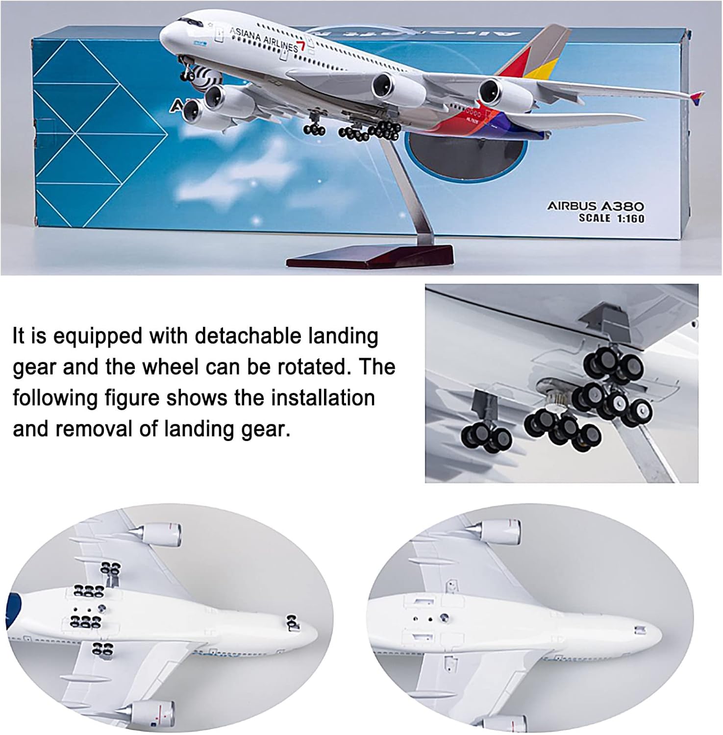 Avión Colección Airbus A340 Emirates Airlines 1 /400 14cm