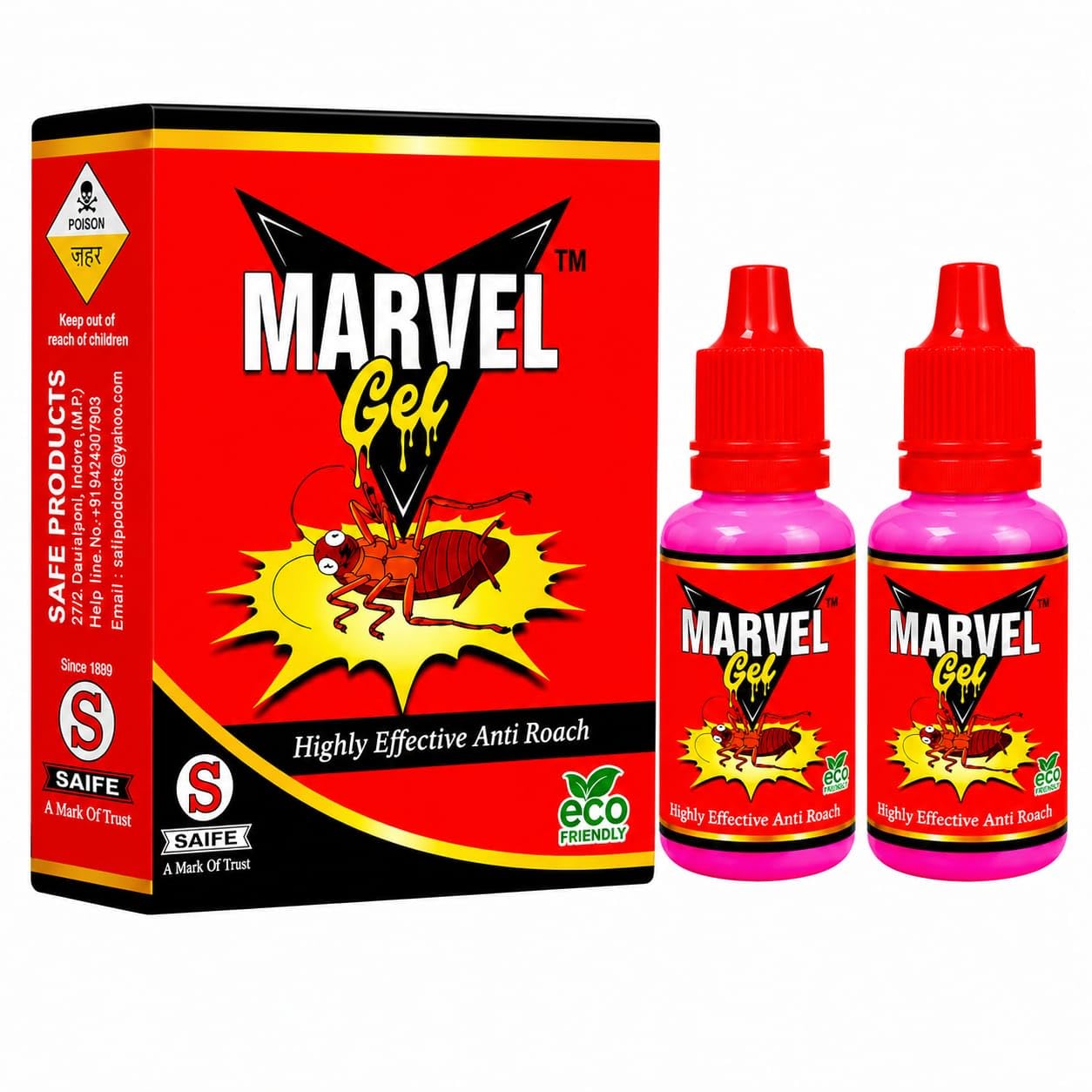 Saifproducts Marvel Gel Anti Roach Gel | Home Kitchen Cabinet Protection | Easy Application | Eco Friendly Formula | No Harsh Chemicals | Safe for Family | Long Lasting Effect | (Pack of 2)-picture-20