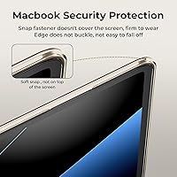 Vista 47 de EooCoo Funda compatible con MacBook Air de 15 pulgadas M5 2026 2025-2023 Release M4 M3 M2 modelo A3448 A3241 A3114 A2941, carcasa rígida de negro