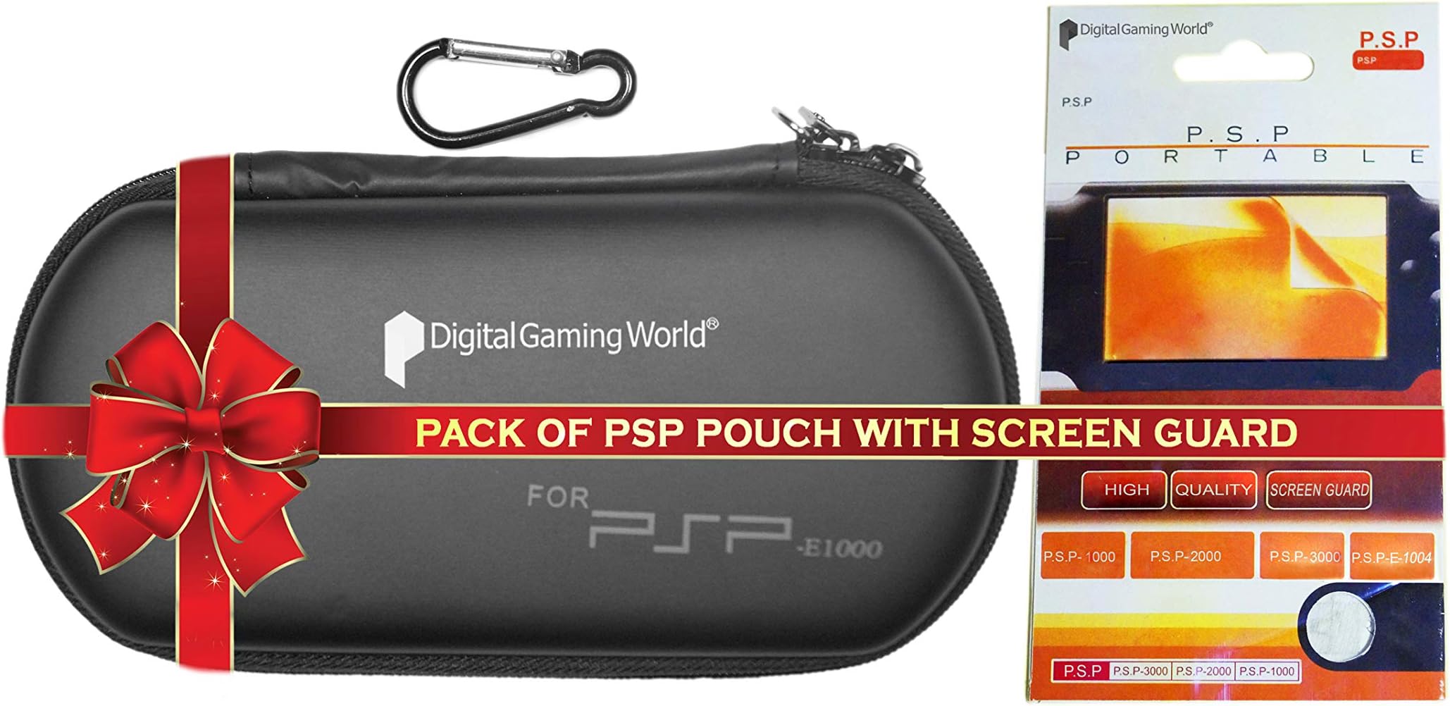 Digital Gaming World Zip Case With Screen Guard For PSP 1000/2000/3000 and E-1000/E-1004(Latest Editions), Black