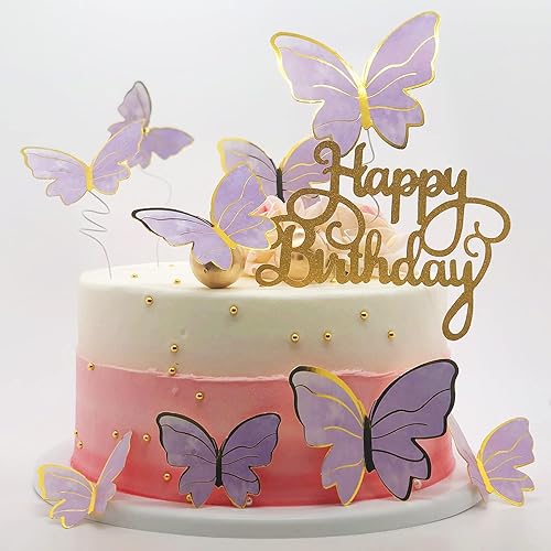 Miniatura 5 de 100 piezas de decoraciones de mariposa para pasteles, decoraciones para cupcakes, decoraciones para pasteles, decoraciones para pasteles, decoración