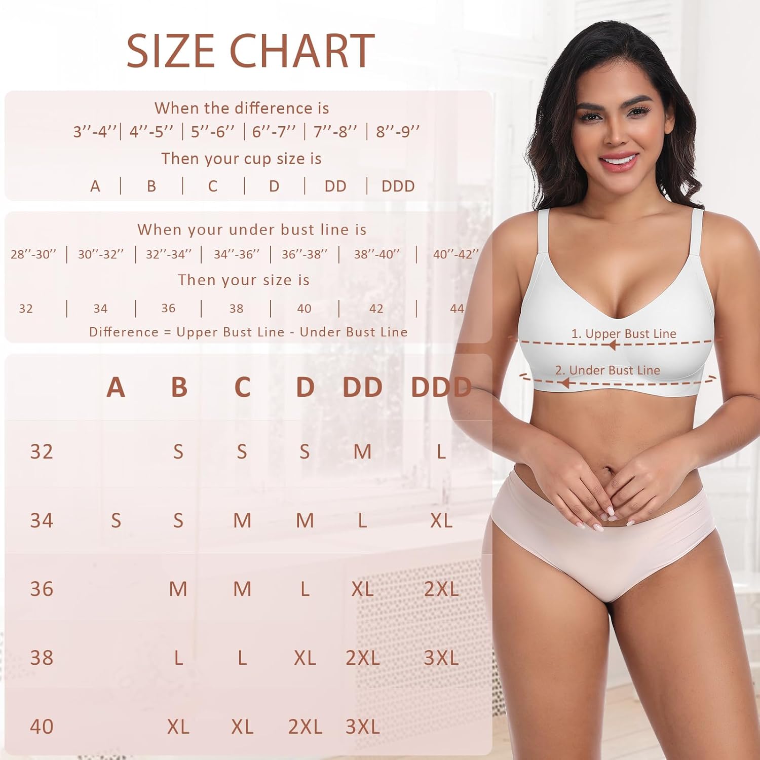 Ganado Seamless Wireless Bras for Women No Underwire Bras Supportive Bralette Padded Comfort T Shirt Bra - Image 6