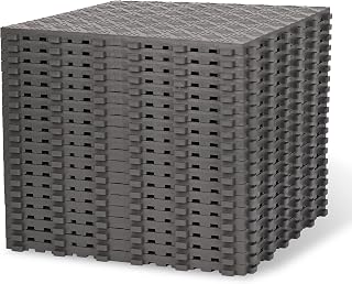 20 Stück PVC Garagenboden, 40 x 40 cm Grau Garagenboden aus Gummi