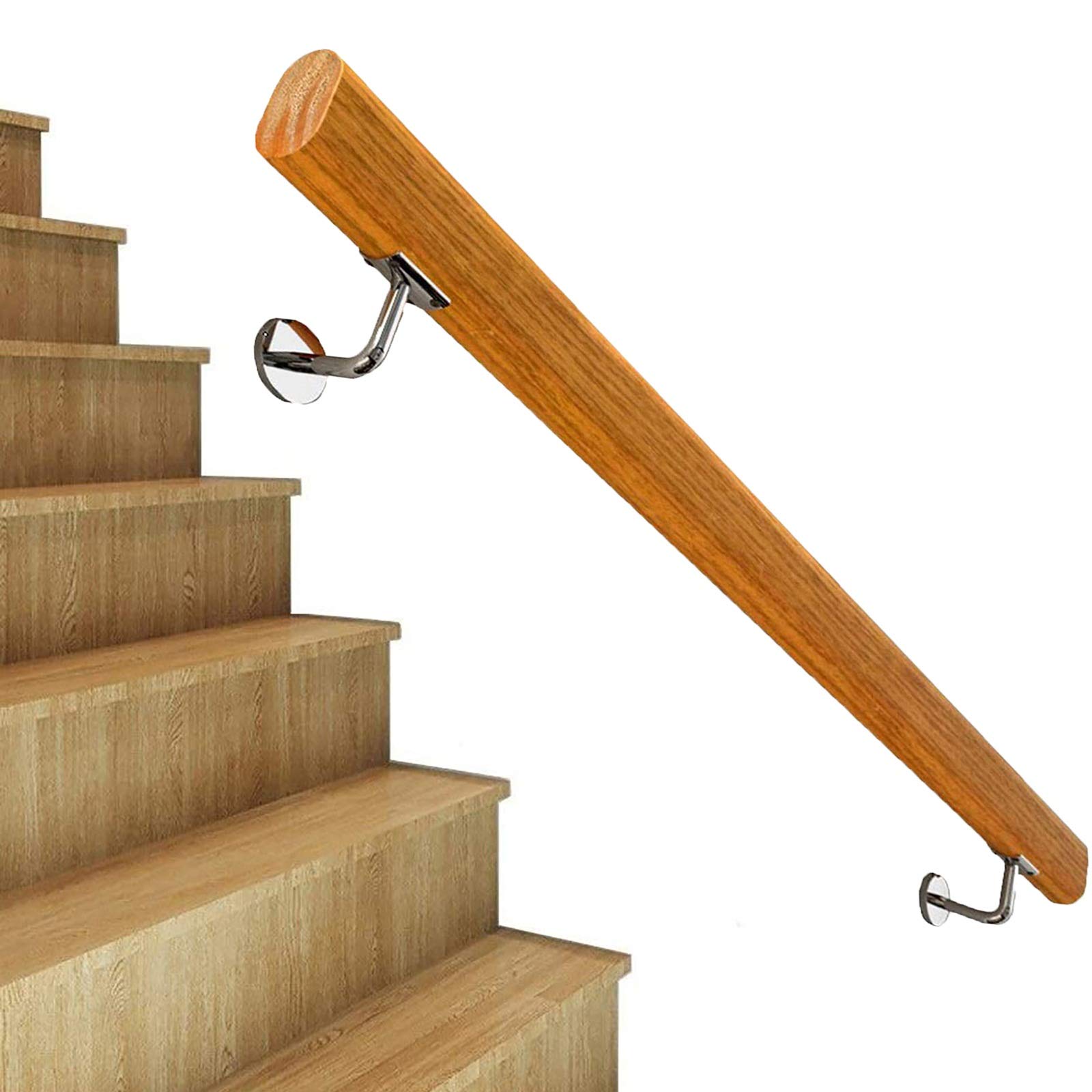 Mains courantes d'escalier en bois CHEWYNP | Rampe antidérapante de couloir ajustable 1 à 20ft