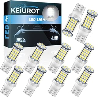921 Led Bulb RV Interior T10 194 912 Led Bulb Replacement for RV Camper Light Bulbs Car Backup Reverse Light Side Marker Light White DC12V, Pack of 10