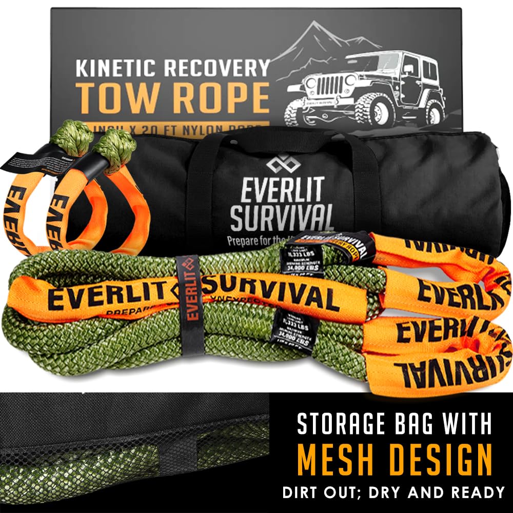 Amazon.com: Everlit Survival Kinetic Recovery Rope 1