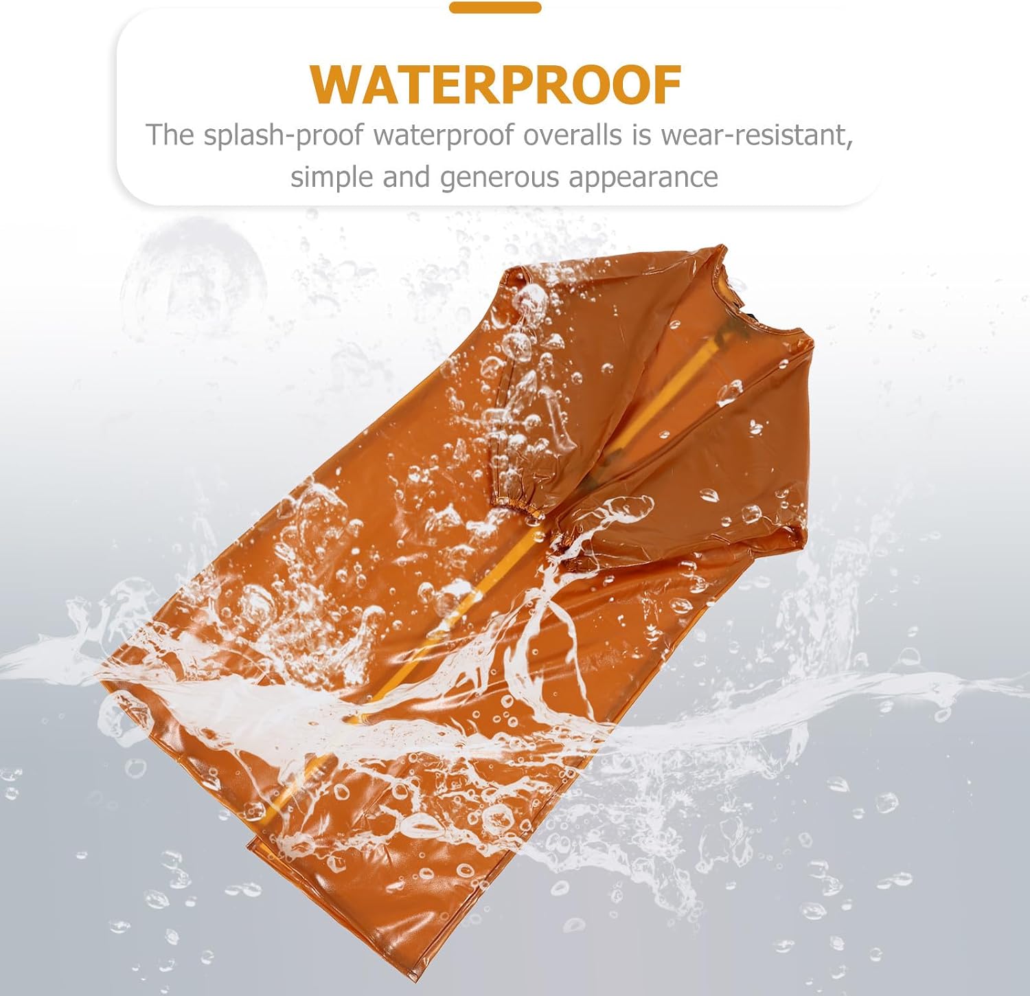 Waterproof Protective Workwear Acid-resistant Pvc Overalls with Elastic Sturdy Yellow Splash-proof Safety Apparel for Food and Stone Factories