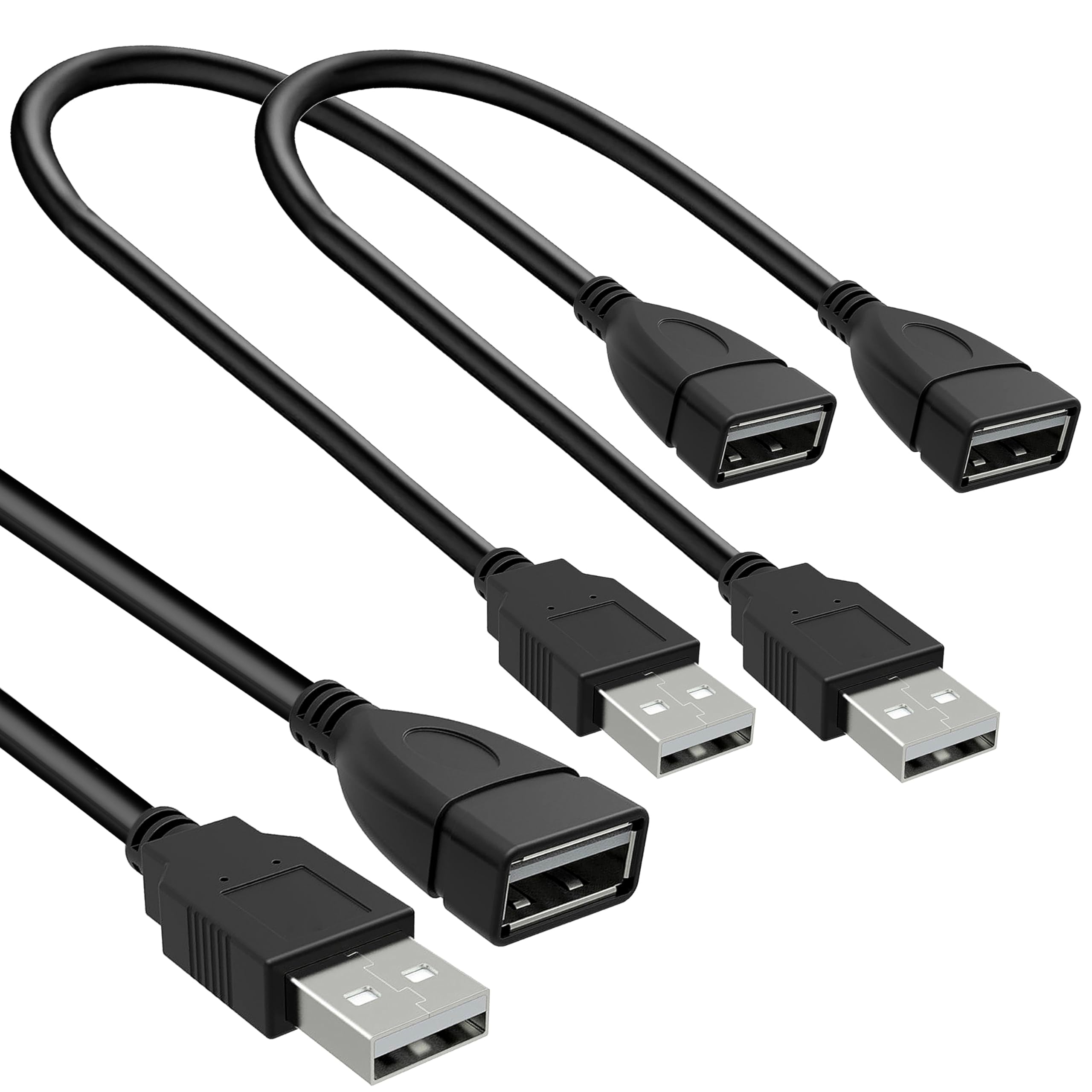 Storite 2 Pack (30cm) Adjustable Flexible USB 2.0 Male to Female Extension Plug/Socket Adapter Cable - Worlds Shortest USB 2.0 Extension Cable (B0CBF6B69P) Amazon Price History, Amazon Price Tracker