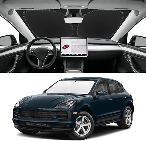 Miniatura 163 de Parasol de parabrisas de ajuste personalizado para Nissan Titan 2017-2024, bloquea los rayos UV y el calor, parasol de ventana delantera, fácil