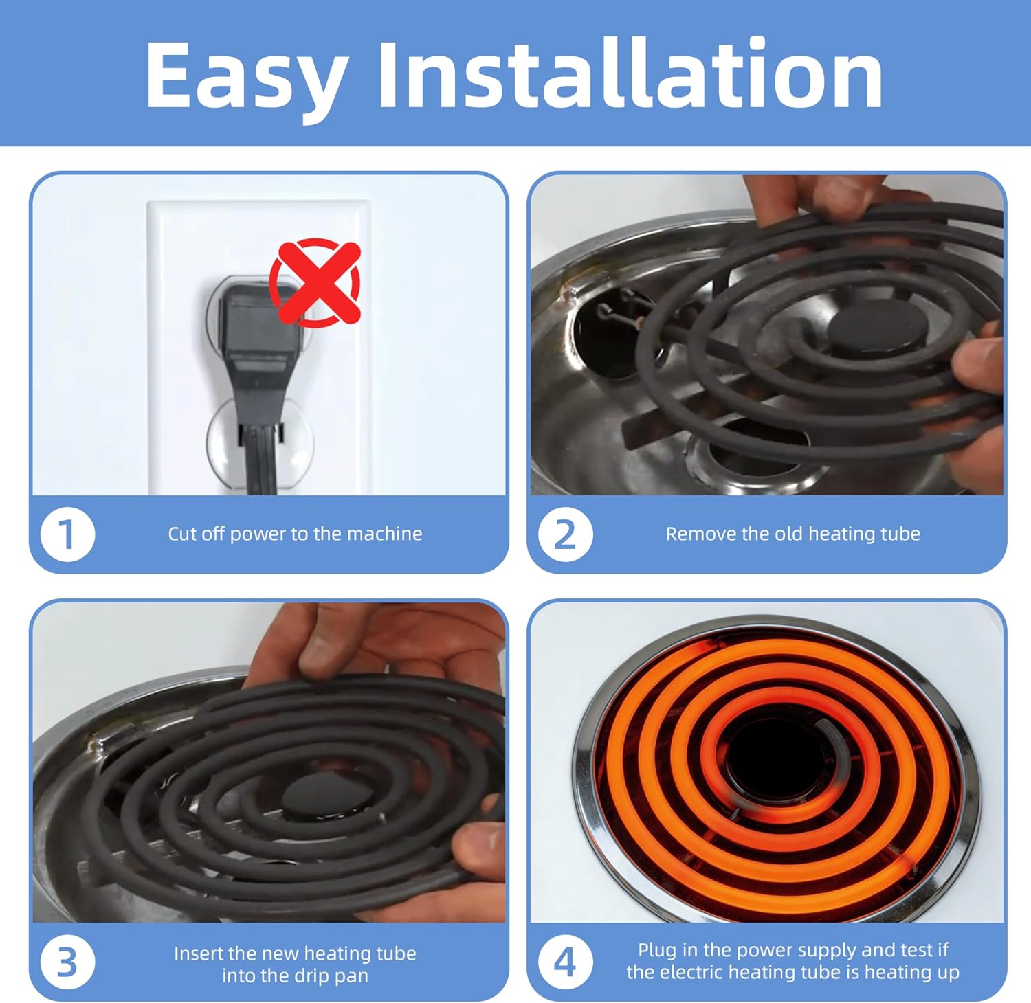 316442301 Electric Range Burner 8'' Coil Surface Element (5-Turns) by APPLIANCEMATES Replacement for Frigidaire Range Coil Surface Element Replaces MP26YA AP4356467 PS2339242 : Appliances