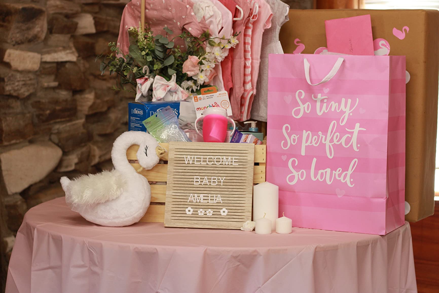 6/mo Finance Lambs & Ivy Signature Swan Princess Plush White Stuffed