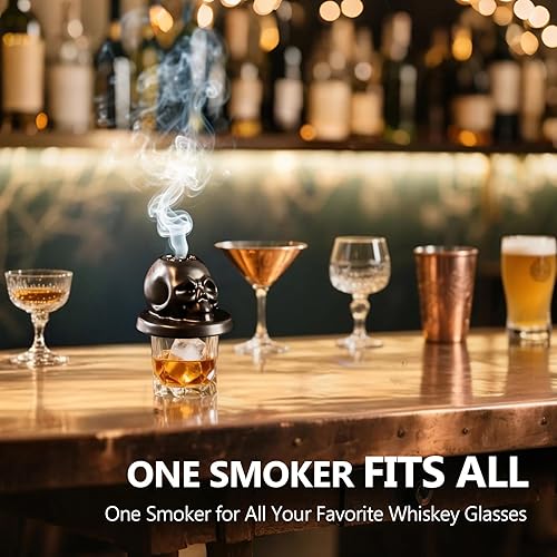 Miniatura 7 de Kit de ahumador de whisky con antorcha de 21 piezas y 6 virutas de madera, kit de ahumador de cóctel antiguo para bourbon, regalos ecológicos para