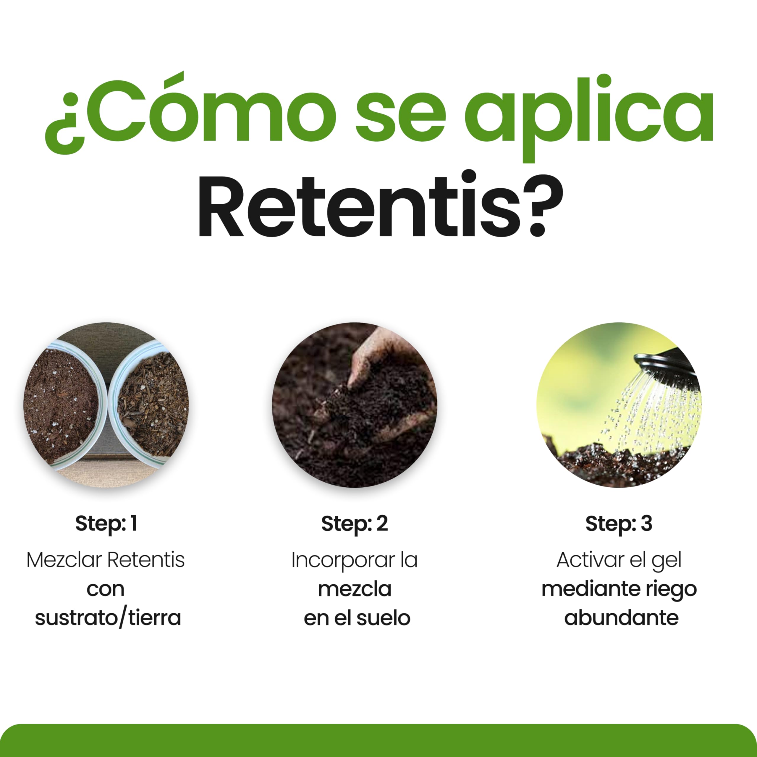Almacenamiento de agua a largo plazo y gránulos para plantas I reduce el estrés de la sequía y 750 gramos por 40 litros de tierra e hidrogel de madera ecológico